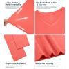 image:imageWiWi Bamboo Viscose Nightgowns for Women Cool Sleep Shirt Super Soft Long Sleeve Lightweight Plus Size Nightshirt S4XAcoral