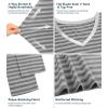 image:imageWiWi Bamboo Viscose Nightgowns for Women Cool Sleep Shirt Super Soft Long Sleeve Lightweight Plus Size Nightshirt S4XAheather Grey Stripe
