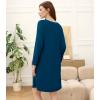 image:imageWiWi Bamboo Viscose Nightgowns for Women Cool Sleep Shirt Super Soft Long Sleeve Lightweight Plus Size Nightshirt S4XAink Blue