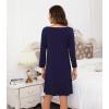 image:imageWiWi Bamboo Viscose Nightgowns for Women Cool Sleep Shirt Super Soft Long Sleeve Lightweight Plus Size Nightshirt S4XAnavy