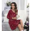 image:imageWiWi Bamboo Viscose Nightgowns for Women Cool Sleep Shirt Super Soft Long Sleeve Lightweight Plus Size Nightshirt S4XAwine Floral