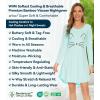 image:imageWiWi Bamboo Viscose Nightgowns for Women Cool Sleep Shirt Super Soft Long Sleeve Lightweight Plus Size Nightshirt S4XBaquaCat