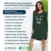 image:imageWiWi Bamboo Viscose Nightgowns for Women Cool Sleep Shirt Super Soft Long Sleeve Lightweight Plus Size Nightshirt S4XBdeep GreenEye