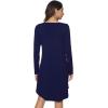 image:imageWiWi Bamboo Viscose Nightgowns for Women Cool Sleep Shirt Super Soft Long Sleeve Lightweight Plus Size Nightshirt S4XBnavyCat