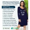 image:imageWiWi Bamboo Viscose Nightgowns for Women Cool Sleep Shirt Super Soft Long Sleeve Lightweight Plus Size Nightshirt S4XBnavyEye