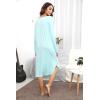 image:imageWiWi Bamboo Viscose Nightgowns for Women Soft Long Sleeve Sleep Shirt Nightshirts Cooling Pajamas Sleepwear S4XAaqua