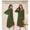 image:imageWiWi Bamboo Viscose Nightgowns for Women Soft Long Sleeve Sleep Shirt Nightshirts Cooling Pajamas Sleepwear S4XAarmy Green