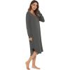 image:imageWiWi Bamboo Viscose Nightgowns for Women Soft Long Sleeve Sleep Shirt Nightshirts Cooling Pajamas Sleepwear S4XAcharcoal