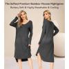 image:imageWiWi Bamboo Viscose Nightgowns for Women Soft Long Sleeve Sleep Shirt Nightshirts Cooling Pajamas Sleepwear S4XAcharcoal Heather