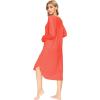 image:imageWiWi Bamboo Viscose Nightgowns for Women Soft Long Sleeve Sleep Shirt Nightshirts Cooling Pajamas Sleepwear S4XAcoral