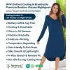image:imageWiWi Bamboo Viscose Nightgowns for Women Soft Long Sleeve Sleep Shirt Nightshirts Cooling Pajamas Sleepwear S4XAink Blue
