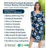 image:imageWiWi Bamboo Viscose Nightgowns for Women Soft Long Sleeve Sleep Shirt Nightshirts Cooling Pajamas Sleepwear S4XAink Blue Floral