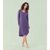 image:imageWiWi Bamboo Viscose Nightgowns for Women Soft Long Sleeve Sleep Shirt Nightshirts Cooling Pajamas Sleepwear S4XAlavender