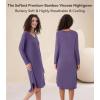 image:imageWiWi Bamboo Viscose Nightgowns for Women Soft Long Sleeve Sleep Shirt Nightshirts Cooling Pajamas Sleepwear S4XAlavender