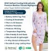 image:imageWiWi Bamboo Viscose Nightgowns for Women Soft Long Sleeve Sleep Shirt Nightshirts Cooling Pajamas Sleepwear S4XApeony on Gray
