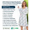 image:imageWiWi Bamboo Viscose Nightgowns for Women Soft Long Sleeve Sleep Shirt Nightshirts Cooling Pajamas Sleepwear S4XAwhiteGreen Dots