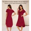 image:imageWiWi Bamboo Viscose Nightgowns for Women Soft Long Sleeve Sleep Shirt Nightshirts Cooling Pajamas Sleepwear S4XBgarnet