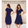 image:imageWiWi Bamboo Viscose Nightgowns for Women Soft Long Sleeve Sleep Shirt Nightshirts Cooling Pajamas Sleepwear S4XBnavy