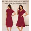 image:imageWiWi Bamboo Viscose Nightgowns for Women Soft Long Sleeve Sleep Shirt Nightshirts Cooling Pajamas Sleepwear S4XBwine