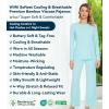 image:imageWiWi Bamboo Viscose Pajama Set for Women Super Soft Long Sleeve Top with Pants Loungewear Cooling 2 Piece Pjs Sets SXXLAaqua