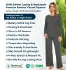 image:imageWiWi Bamboo Viscose Pajama Set for Women Super Soft Long Sleeve Top with Pants Loungewear Cooling 2 Piece Pjs Sets SXXLAcharcoal