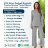 image:imageWiWi Bamboo Viscose Pajama Set for Women Super Soft Long Sleeve Top with Pants Loungewear Cooling 2 Piece Pjs Sets SXXLAheather Grey