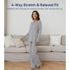image:imageWiWi Bamboo Viscose Pajama Set for Women Super Soft Long Sleeve Top with Pants Loungewear Cooling 2 Piece Pjs Sets SXXLAheather Grey