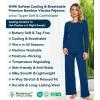 image:imageWiWi Bamboo Viscose Pajama Set for Women Super Soft Long Sleeve Top with Pants Loungewear Cooling 2 Piece Pjs Sets SXXLAink Blue
