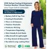 image:imageWiWi Bamboo Viscose Pajama Set for Women Super Soft Long Sleeve Top with Pants Loungewear Cooling 2 Piece Pjs Sets SXXLAnavy