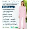 image:imageWiWi Bamboo Viscose Pajama Set for Women Super Soft Long Sleeve Top with Pants Loungewear Cooling 2 Piece Pjs Sets SXXLApink