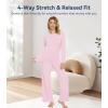 image:imageWiWi Bamboo Viscose Pajama Set for Women Super Soft Long Sleeve Top with Pants Loungewear Cooling 2 Piece Pjs Sets SXXLApink