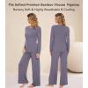 image:imageWiWi Bamboo Viscose Pajama Set for Women Super Soft Long Sleeve Top with Pants Loungewear Cooling 2 Piece Pjs Sets SXXLApurplish Grey