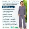 image:imageWiWi Bamboo Viscose Pajama Set for Women Super Soft Long Sleeve Top with Pants Loungewear Cooling 2 Piece Pjs Sets SXXLApurplish Grey