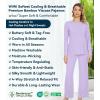 image:imageWiWi Bamboo Viscose Pajama Set for Women Super Soft Long Sleeve Top with Pants Loungewear Cooling 2 Piece Pjs Sets SXXLAtaro Purple