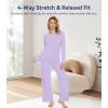 image:imageWiWi Bamboo Viscose Pajama Set for Women Super Soft Long Sleeve Top with Pants Loungewear Cooling 2 Piece Pjs Sets SXXLAtaro Purple