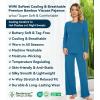 image:imageWiWi Bamboo Viscose Pajama Set for Women Super Soft Long Sleeve Top with Pants Loungewear Cooling 2 Piece Pjs Sets SXXLAteal Blue
