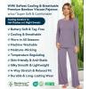 image:imageWiWi Bamboo Viscose Pajama Set for Women Super Soft Long Sleeve Top with Pants Loungewear Cooling 2 Piece Pjs Sets SXXLAviolet