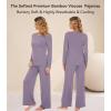 image:imageWiWi Bamboo Viscose Pajama Set for Women Super Soft Long Sleeve Top with Pants Loungewear Cooling 2 Piece Pjs Sets SXXLAviolet