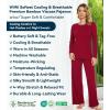 image:imageWiWi Bamboo Viscose Pajama Set for Women Super Soft Long Sleeve Top with Pants Loungewear Cooling 2 Piece Pjs Sets SXXLAwine Red