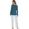 image:imageWiWi Bamboo Viscose Pajama Set for Women Super Soft Long Sleeve Top with Pants Loungewear Cooling 2 Piece Pjs Sets SXXLBgreen