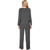 image:imageWiWi Bamboo Viscose Pajamas Sets for Women Lace Trim Long Sleeve Sleepwear Lounge Sets Plus Size Pjs with pockets S4XAcharcoal Heather