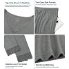 image:imageWiWi Bamboo Viscose Pajamas Sets for Women Lace Trim Long Sleeve Sleepwear Lounge Sets Plus Size Pjs with pockets S4XAdark Heather Grey