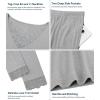 image:imageWiWi Bamboo Viscose Pajamas Sets for Women Lace Trim Long Sleeve Sleepwear Lounge Sets Plus Size Pjs with pockets S4XAheather Grey