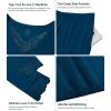 image:imageWiWi Bamboo Viscose Pajamas Sets for Women Lace Trim Long Sleeve Sleepwear Lounge Sets Plus Size Pjs with pockets S4XAink Blue