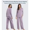image:imageWiWi Bamboo Viscose Pajamas Sets for Women Lace Trim Long Sleeve Sleepwear Lounge Sets Plus Size Pjs with pockets S4XAviolet