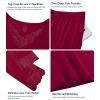 image:imageWiWi Bamboo Viscose Pajamas Sets for Women Lace Trim Long Sleeve Sleepwear Lounge Sets Plus Size Pjs with pockets S4XAwine
