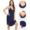 image:imageWiWi Bamboo Viscose Slip Dress for Women Cooling Dresses Super Soft Chemise Plus Size Nightgown Full Slips Babydoll S4XAnavy