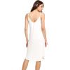 image:imageWiWi Bamboo Viscose Slip Dress for Women Cooling Dresses Super Soft Chemise Plus Size Nightgown Full Slips Babydoll S4XApure White