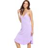 image:imageWiWi Bamboo Viscose Slip Dress for Women Cooling Dresses Super Soft Chemise Plus Size Nightgown Full Slips Babydoll S4XAtaro Purple