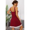 image:imageWiWi Bamboo Viscose Slip Dress for Women Cooling Dresses Super Soft Chemise Plus Size Nightgown Full Slips Babydoll S4XBwine